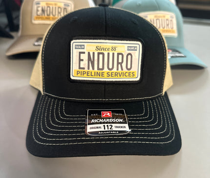 Enduro License Plate Patch Trucker – Classic Look, 3 Color Combos