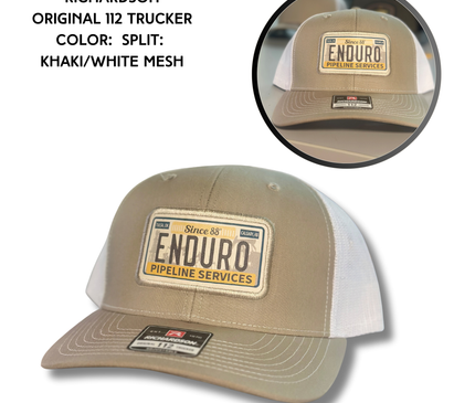 Enduro License Plate Patch Trucker – Classic Look, 3 Color Combos